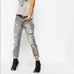 One Teaspoon Grey Black Awesome Baggies Size 25